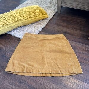J.Crew mercantile Chestnut brown suede skirt Size 10
